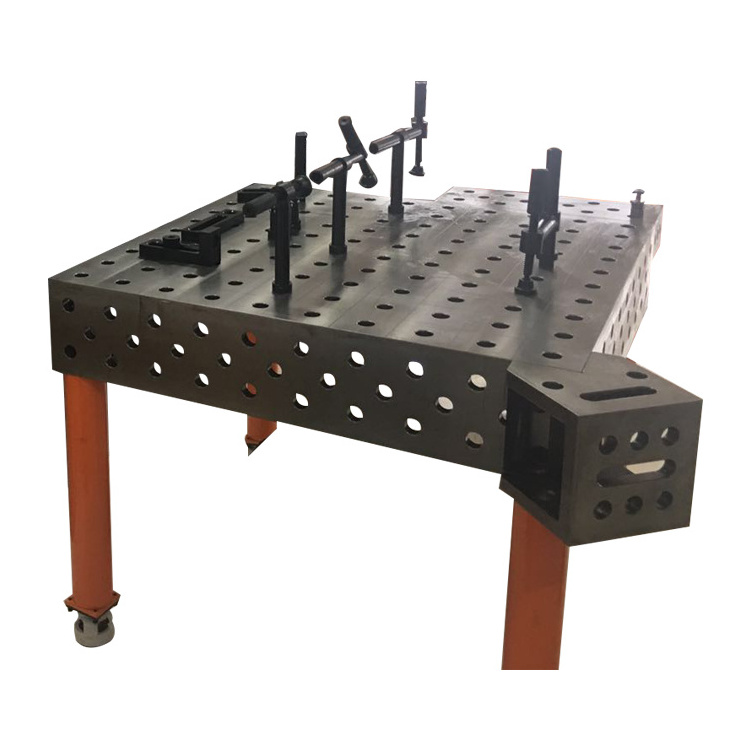 China steel factory produce 3d welding table heavy duty with fixtures jigs