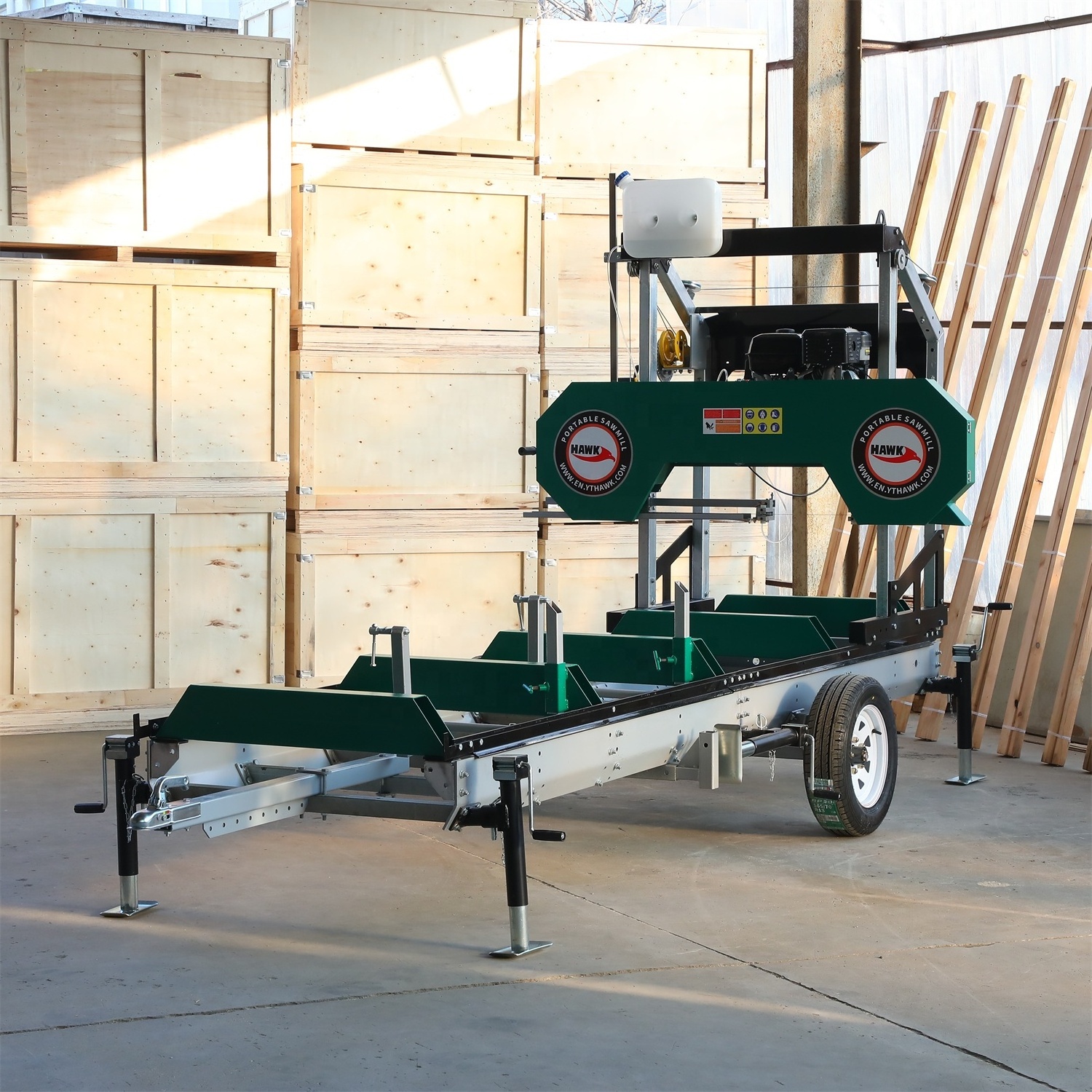 cheap diesel portable sawmill band sawmill with trailer