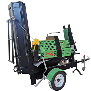 Large Log Splitter Machine Gasoline Used Wood Processor 20 Ton Firewood Processor with Chainsaw