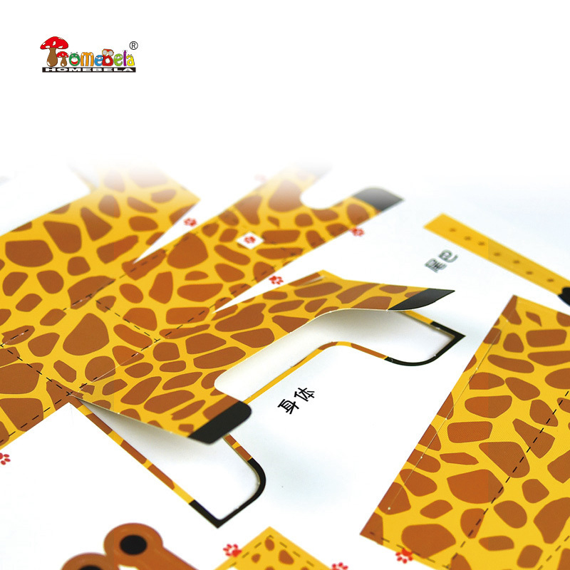 Custom High Quality White Cardboard Educational Paper 3D Animal Model Children's Toy