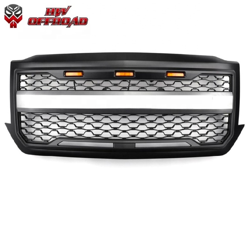 HW 4x4 Offroad Black Grille Mesh Grill for Silverado 1500 2016-2018