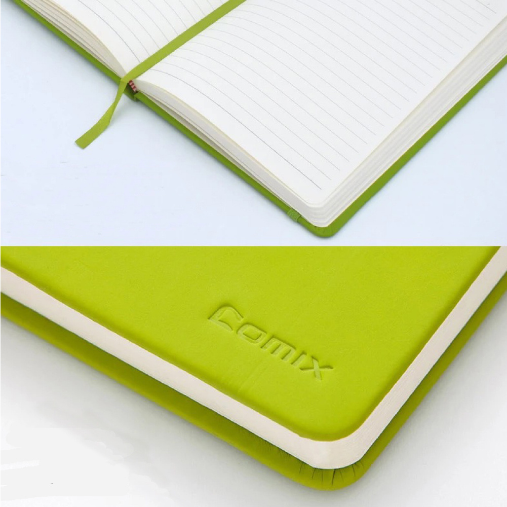 Wholesale A5 custom logo printing planner school supplies student pu leather notebook with elastic band bullet diary