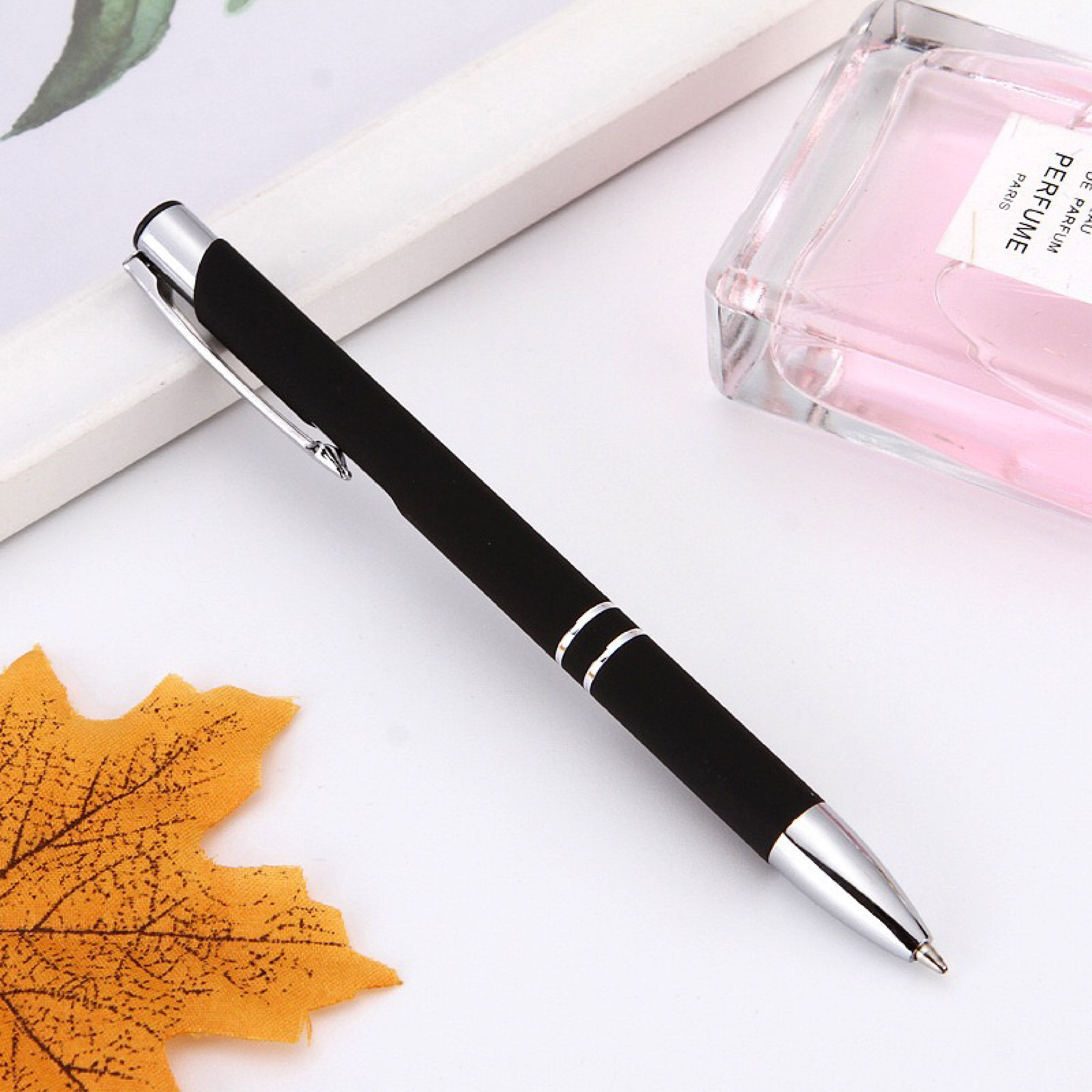 Advertising Ballpoint pen custom logo business pens Aluminum material Glue spraying personalized hotel metal ball pen