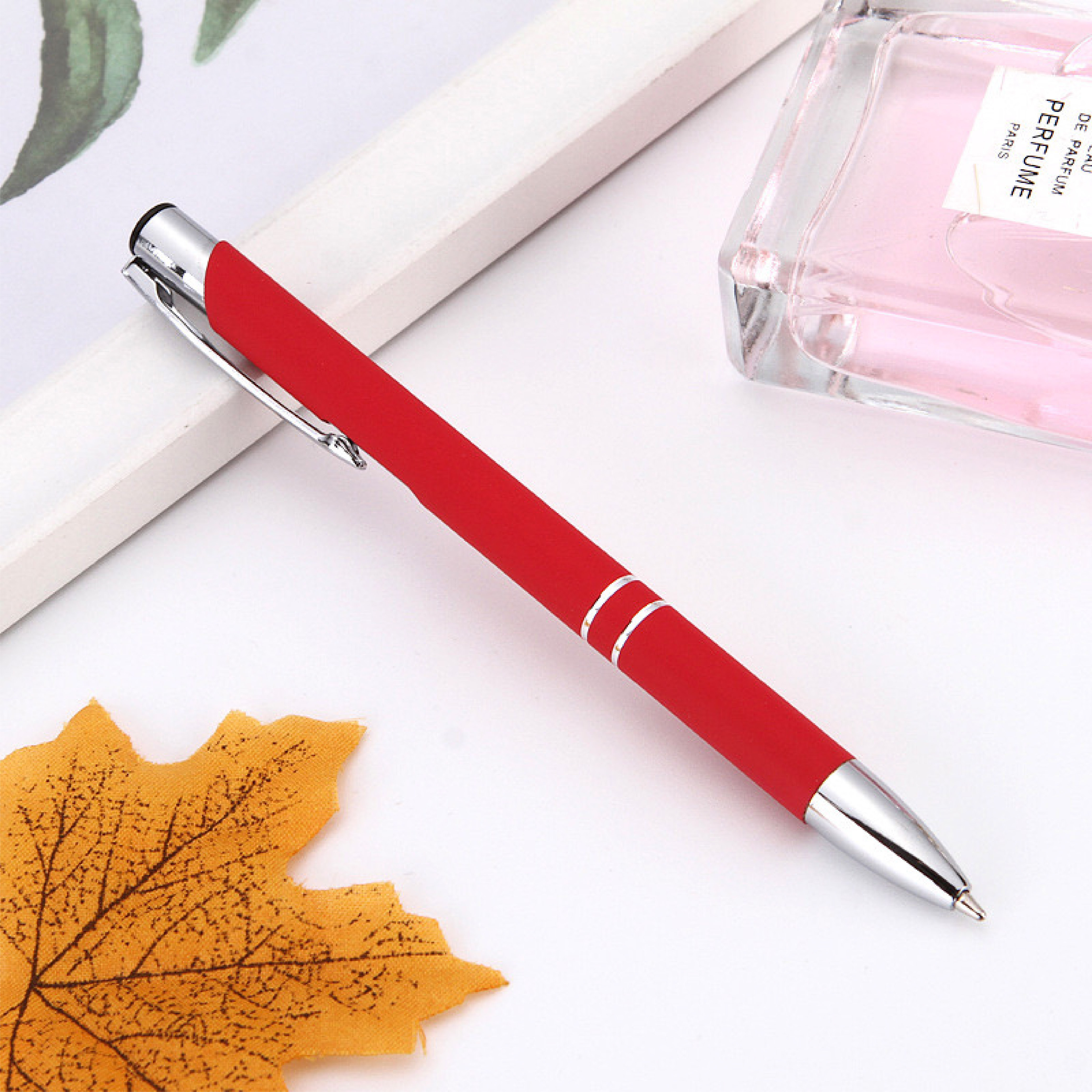 Advertising Ballpoint pen custom logo business pens Aluminum material Glue spraying personalized hotel metal ball pen