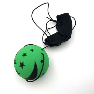 Hot sale high quality bouncing  rubber back wrist ball with strings rubber bouncy wrist ball toys yoyo ball