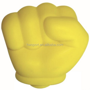 high quality pu foam custom fist shaped anti stress ball promotional customized pu stress relief toys squeeze toys