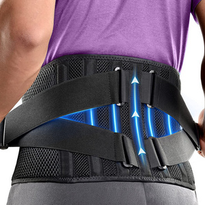 Customizable Air Mesh Back Brace for Men Women Lower Back Pain Relief Stays Adjustable Belt for Work Anti-skid back support