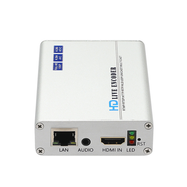 H8118 H.265 HEVC RTMPS UDP RTSP HLS HD IP Video Encoder Live Streaming Mpeg4 HDMI IPTV  Encoder