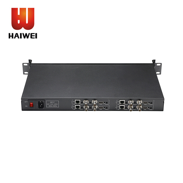 Haiwei H.265 h.264 4 channels hdmi 8 channels cvbs to ip televisions iptv encoder for digital tv headend system