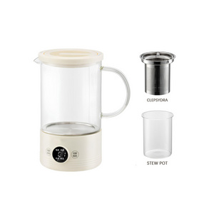 Multi-functional Borosilicate Glass Materia Electric Tea Maker Stew Dessert Machine 500W Power Kettle Health Pot