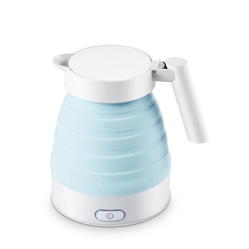 Portable Foldable Electric Kettle With Foldable Cups  For Travel Camping With 110V 220V Silicone Material