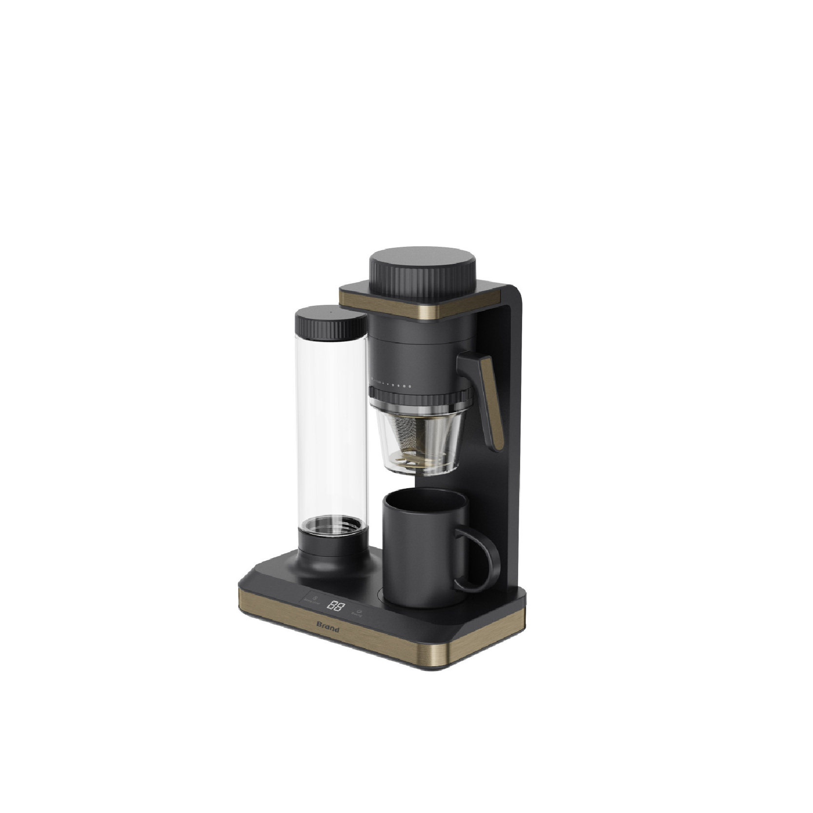 Electric Automatic Multifunctional American Drip Filter Coffee Machine System With Grinder Coffee Beans Espresso Coffee Maker