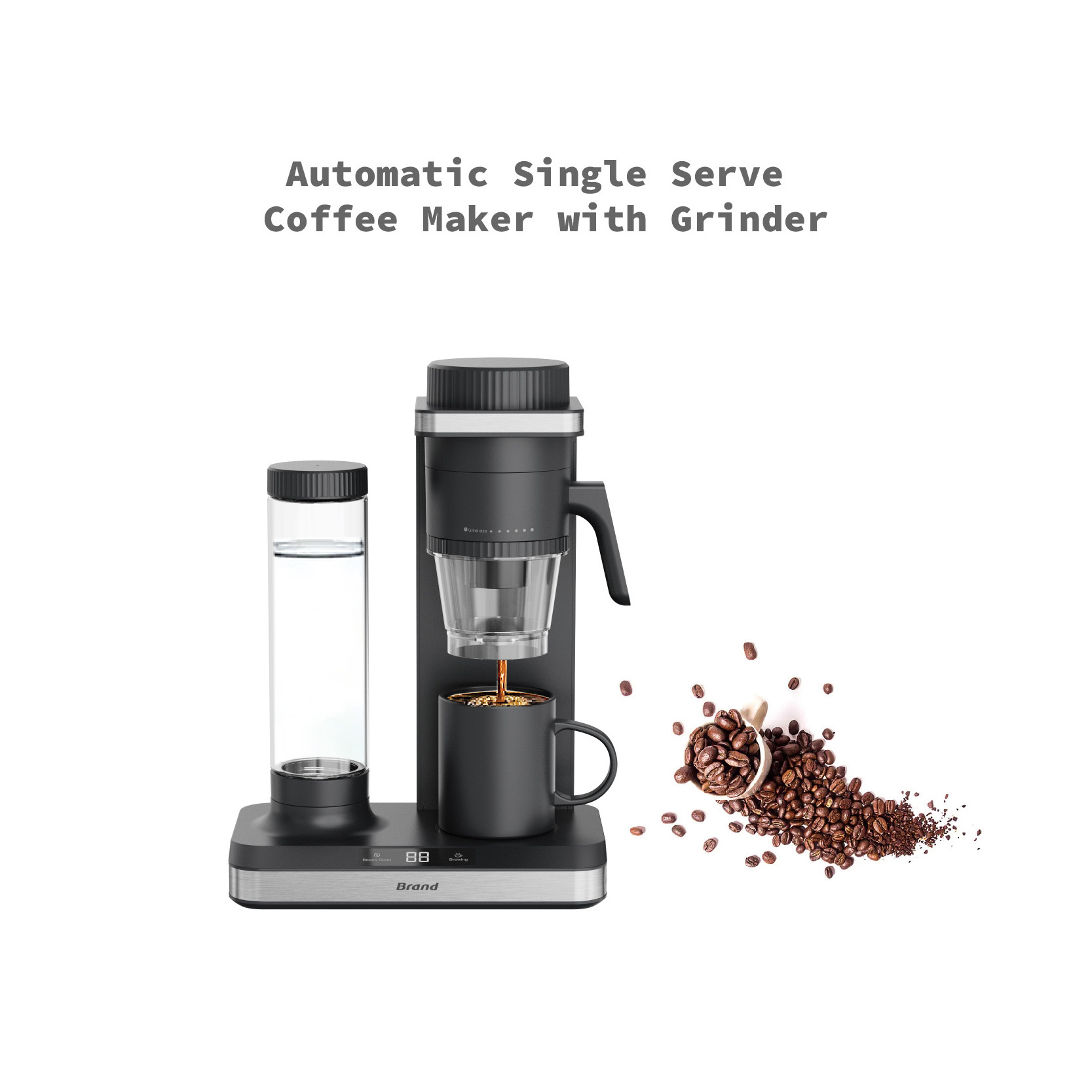 Electric Automatic Multifunctional American Drip Filter Coffee Machine System With Grinder Coffee Beans Espresso Coffee Maker