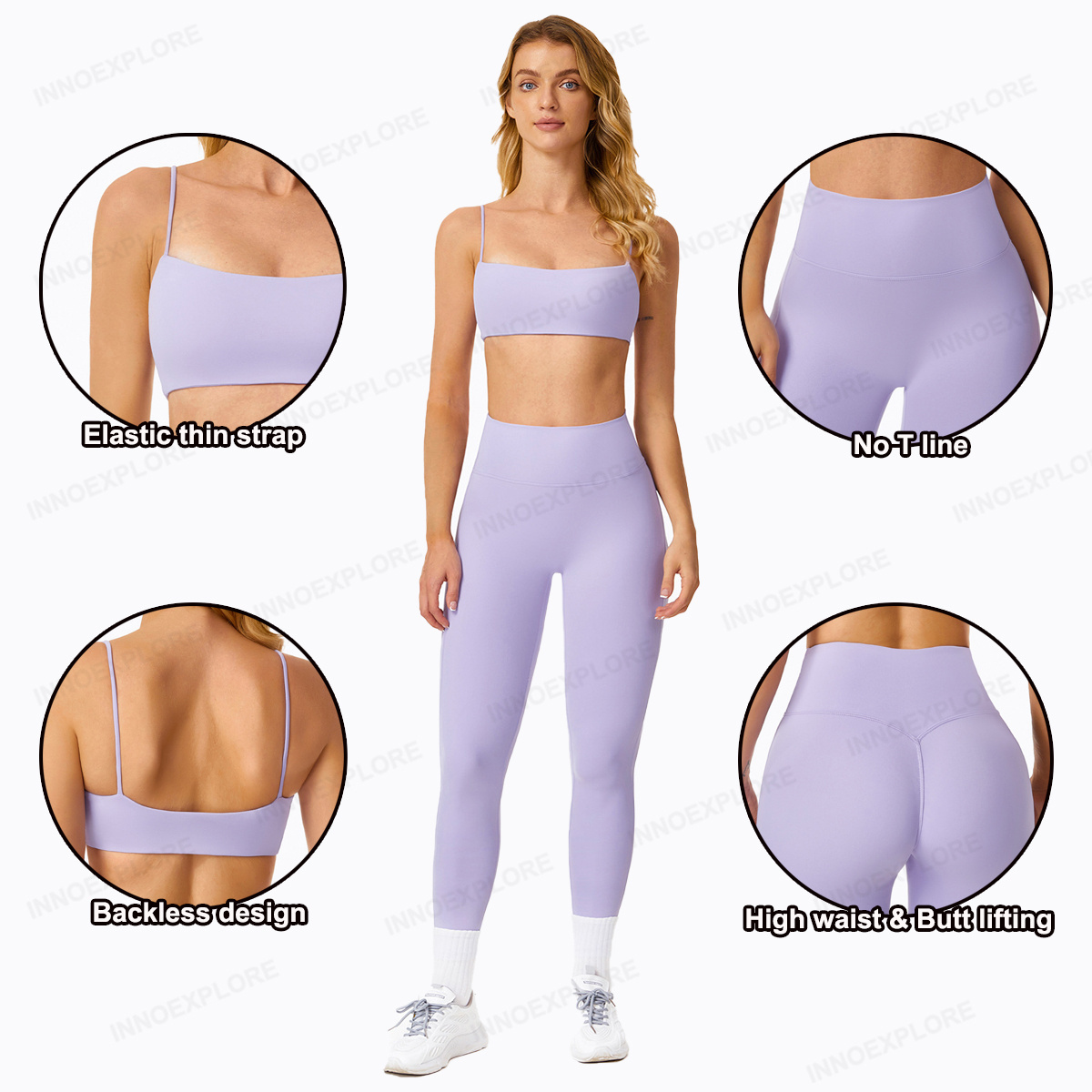 Active Wear Athleisure Sports Bra Yoga Workout Clothes Hoodie Sweat Buttock Leggings Women Long Sleeve 4 Piece Gym Fitness Sets