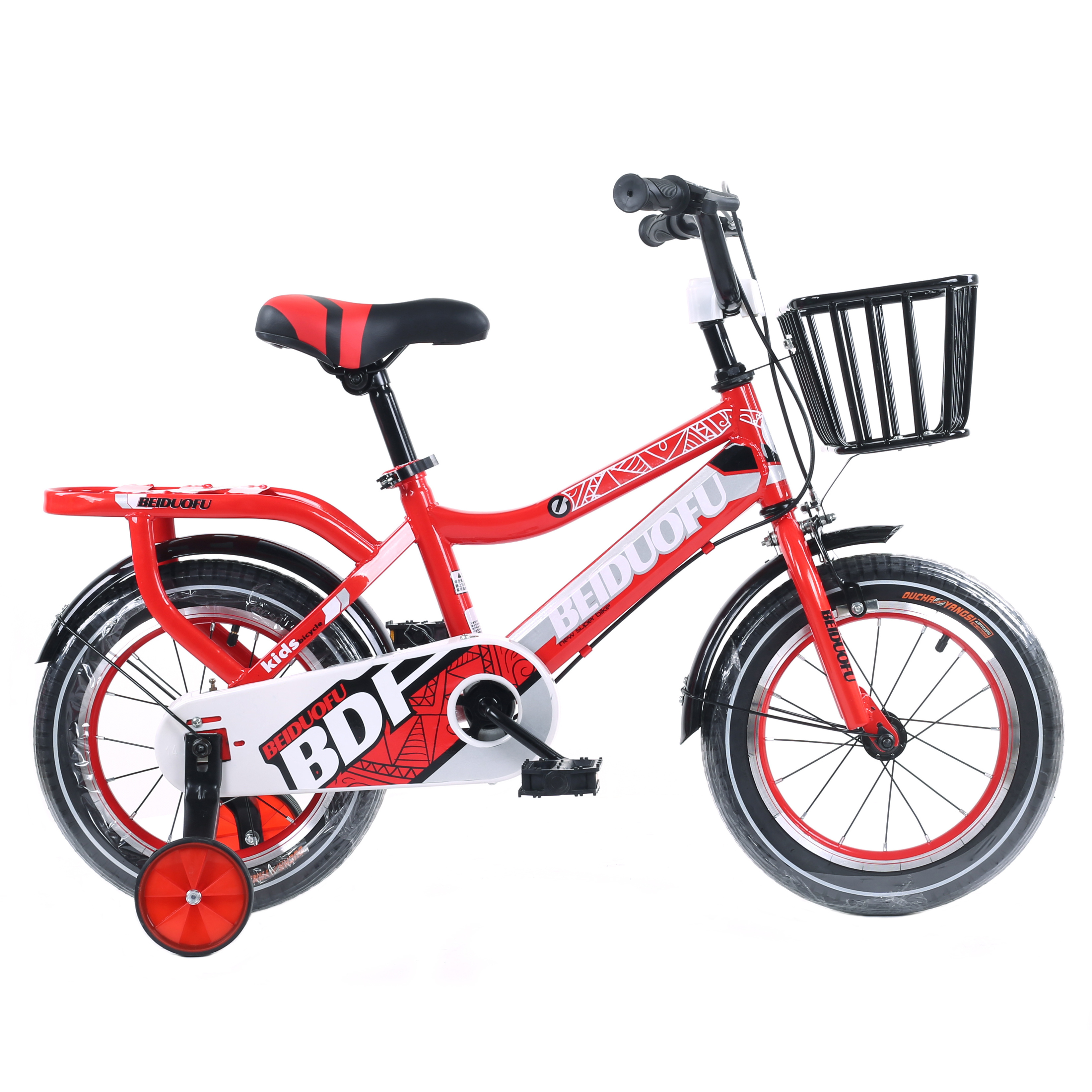 Customized kids training bike steel children bicycle with training wheels 12inch 14inch 16inch with good quality