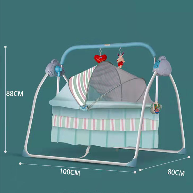 Smart Electric Baby Cradle Multifunctional Kids' Furniture Sway Crib Rocking Kid's Basket Child Baby Bed Swing with Music