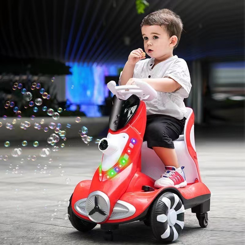 Cool Light Children Electric Motorbike Ride-on Cars Toys 6 v  Battery Kids Electric Motorcycle With Training Wheels