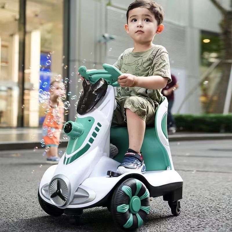 Cool Light Children Electric Motorbike Ride-on Cars Toys 6 v  Battery Kids Electric Motorcycle With Training Wheels