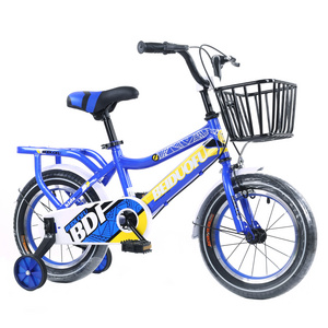 Customized kids training bike steel children bicycle with training wheels 12inch 14inch 16inch with good quality