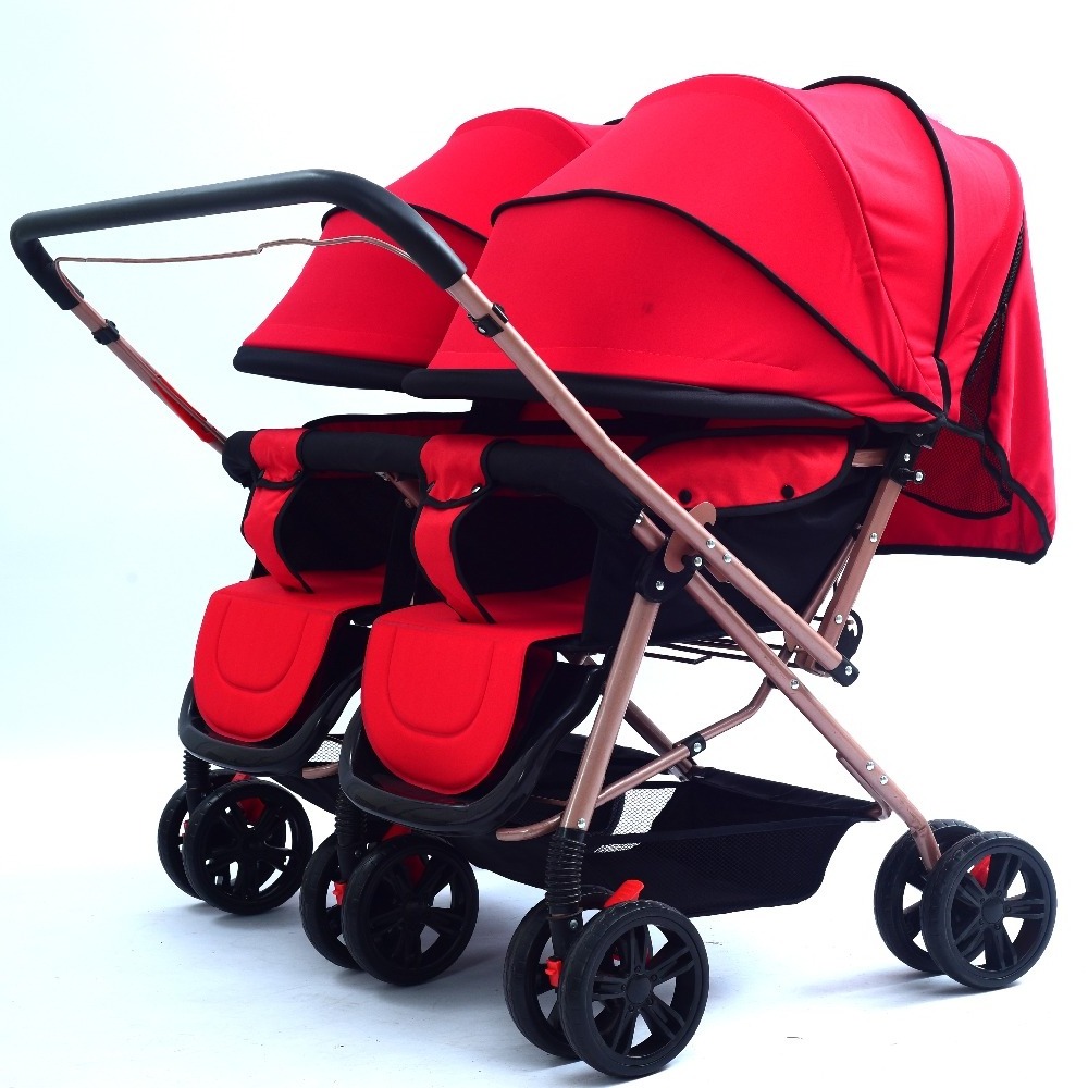 Multi function twins baby stroller for boys and girls