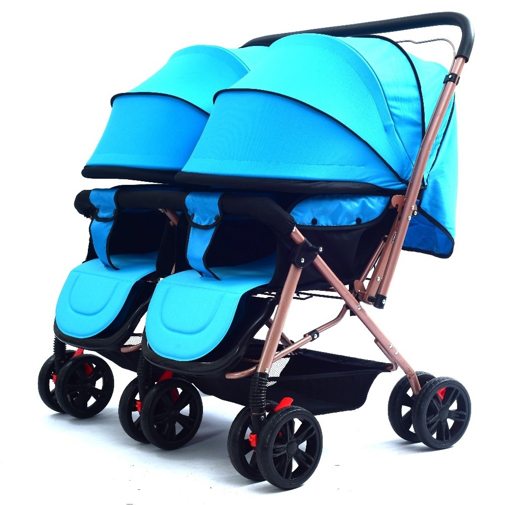 Multi function twins baby stroller for boys and girls