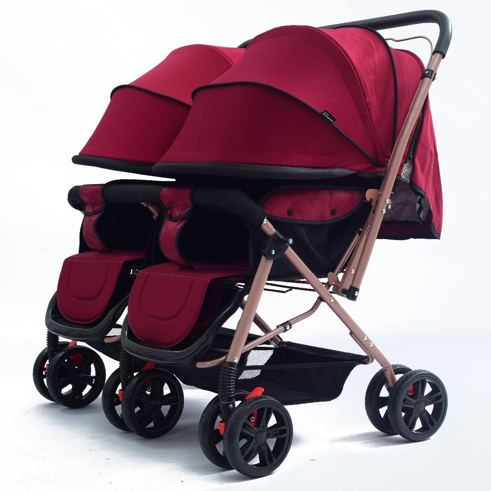 Multi function twins baby stroller for boys and girls