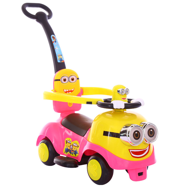 push pull baby riding toy made plastic for kids riding swing car with handle