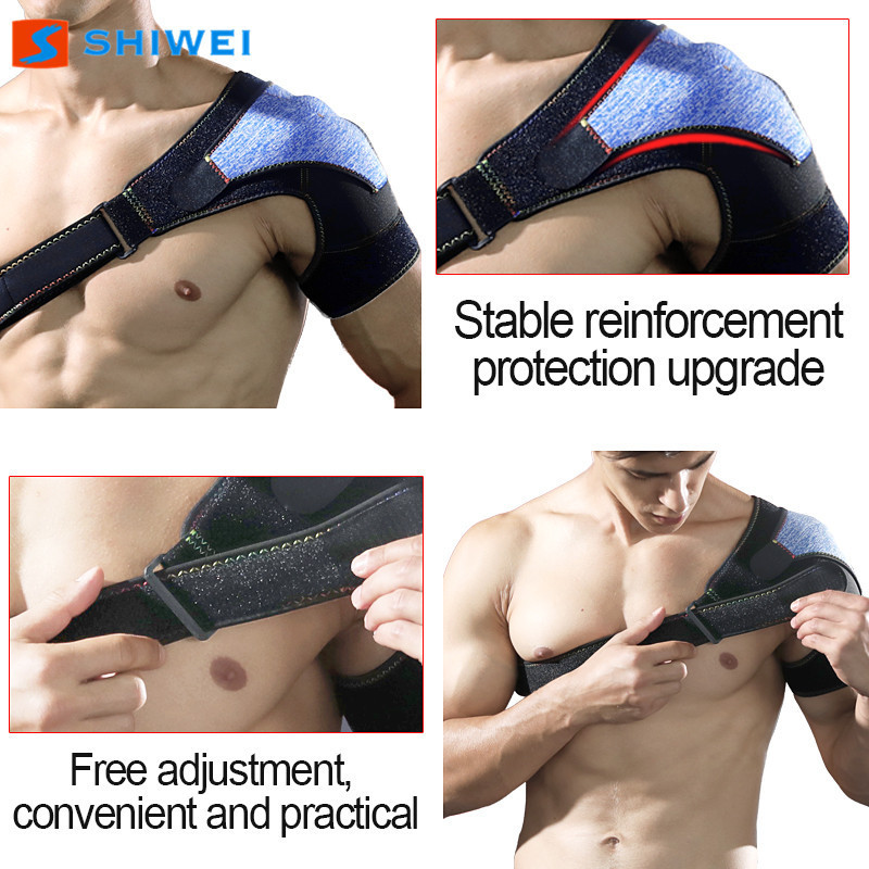 SHIWEI-5501#Compression Breathable Shoulder Support Brace Adjustable Pressure Shoulder Straps Protector