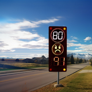 Effective  Speed Limit Radar Vehicle Activated Sign Speed Measuring LED Solar Radar