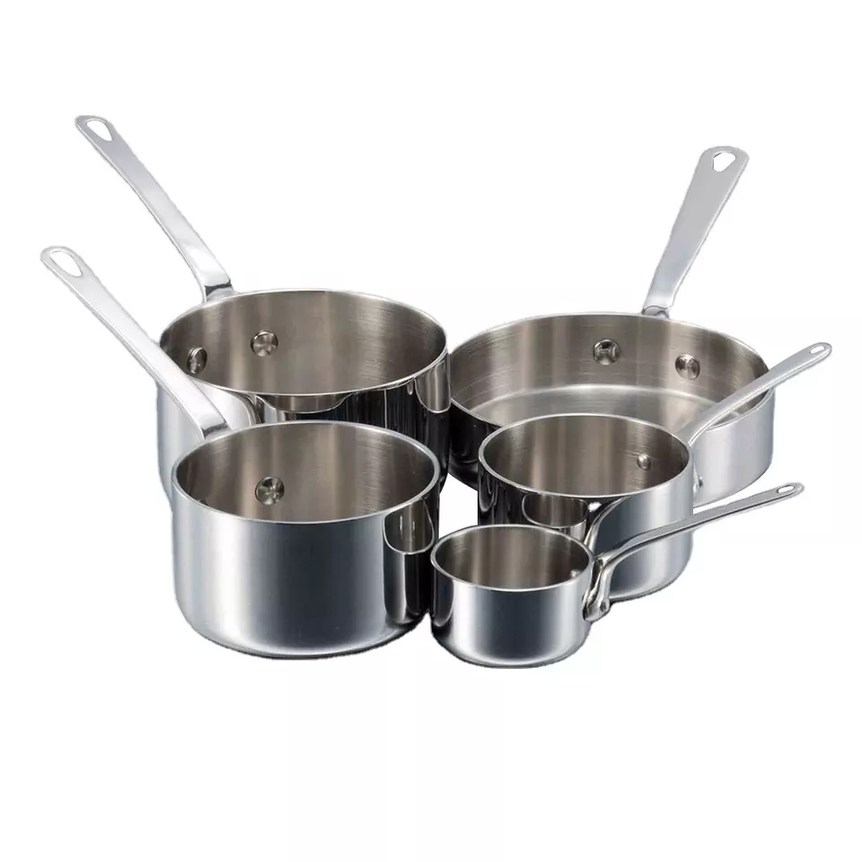 Housewares Eco-Friendly Kitchen Stainless Steel Mini Saucepan Cookware Sets