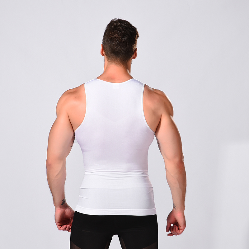 Hot Sale Men's Slimming Body Shapewear Corset Fitness Compression Tank Top Mens Body Shaper Vest