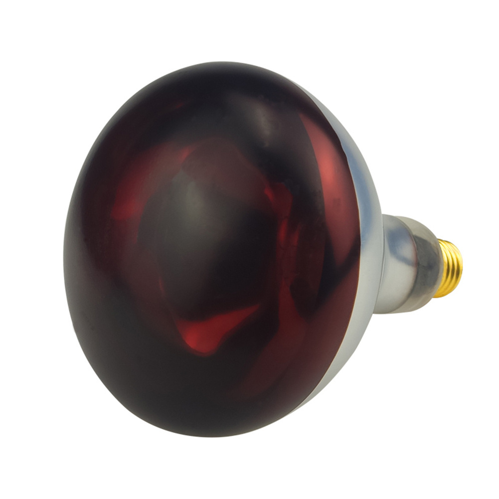 Painting red glass bulb 110v/120v 100w incandescent heating lamp for animal