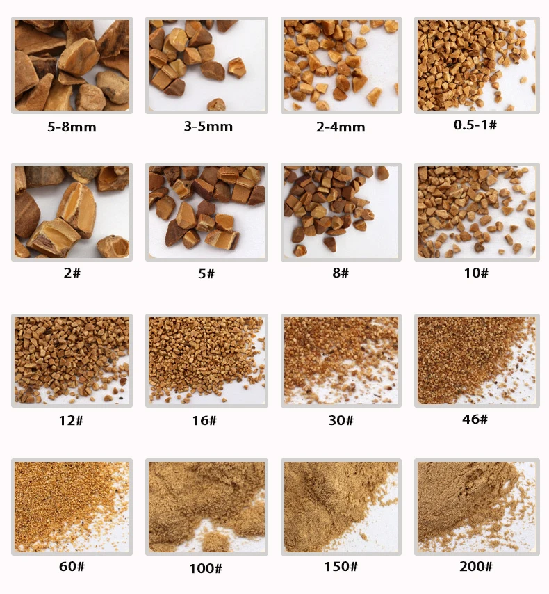 Vibratory tumbling media abrasive walnut shells dry polishing walnut shell