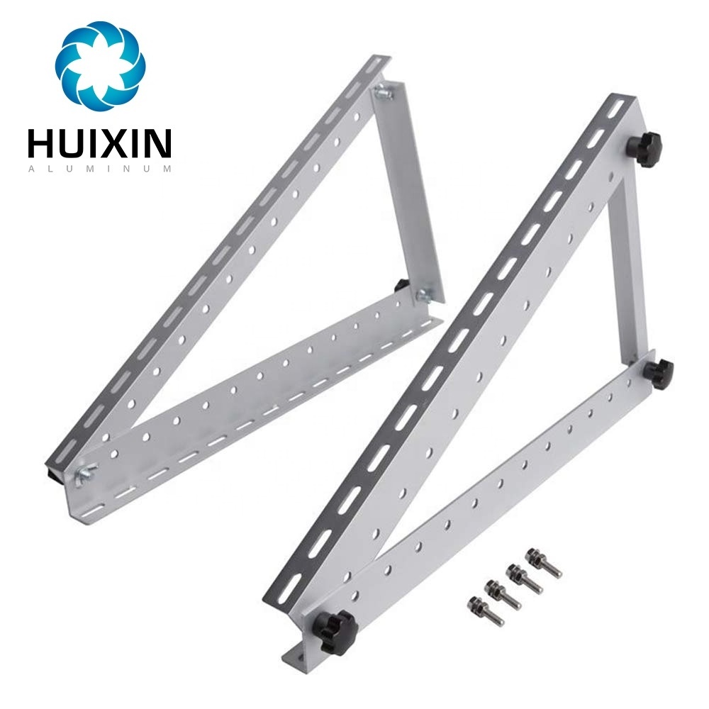 Triangle Adjustable Solar Panel Roof Mounting Tracking System Brackets Solar Aluminium Angle Rail