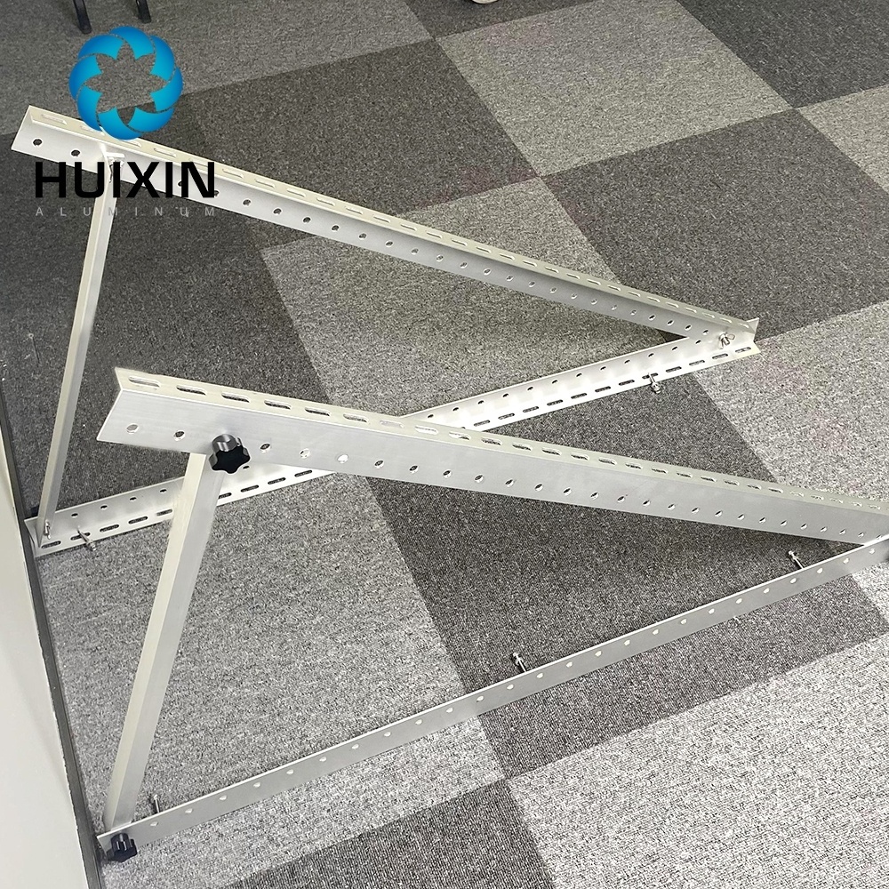 Triangle Adjustable Solar Panel Roof Mounting Tracking System Brackets Solar Aluminium Angle Rail