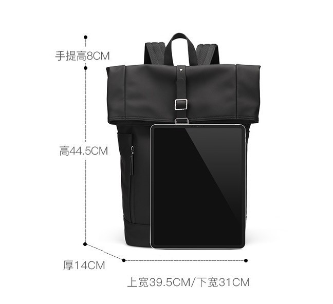 High Quality In Stock Custom Simple Waterproof Roll Top Backpack Business Travel Laptop Backpack For Man