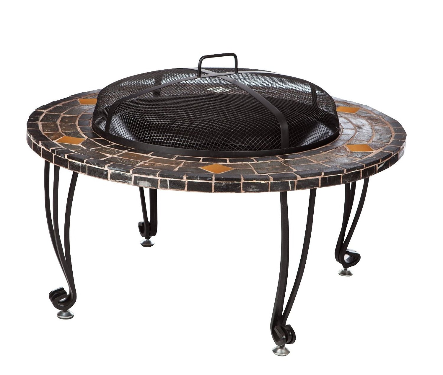 Hot Sale wood burning Natural Stone concrete brazier with bbq grill outdoor fire pit bowl with table for garden