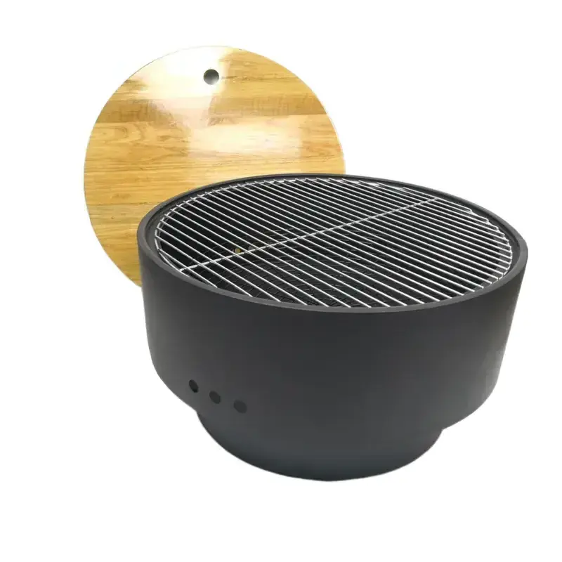 Hot selling garden patio fire pit bowl round smokeless smokeless bonfire fire pit table with lid for outdoor