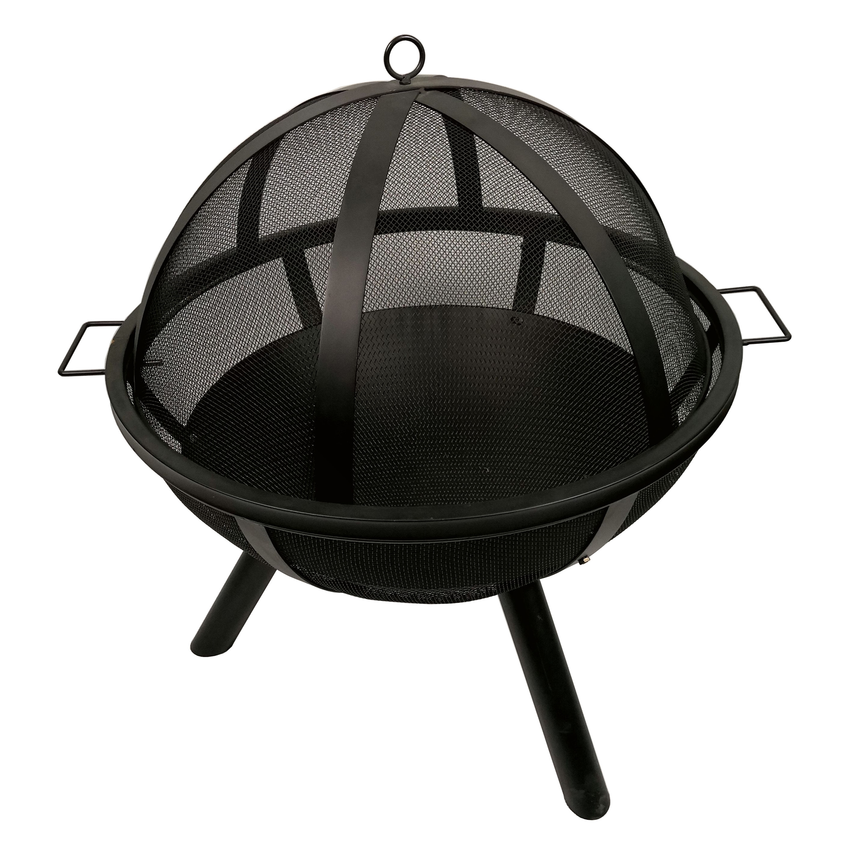 24 inch Ball Shaped wood burning sphere smokeless metal brazier round mini fire pit bowl for outdoor garden