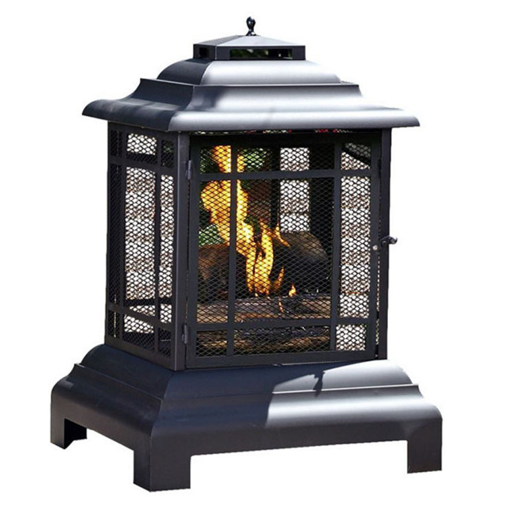 High Quality backyard Heating Large metal fireplace wood burning bonfire smokeless fire pit for outdoor patio