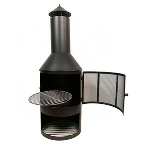 Wholesale Beer Bottle Chimney Backyard Metal Fire Pit Garden Weatherproof Fire Works Outdoor Fireplace Wood Burning Fire Pits