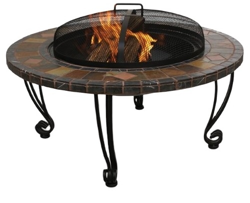 Factory Supply Natural Stone Concrete Brazier Wood Burning Bbq Grill Tabletop Fire Pit Outdoor Garden Table Top Fire Pits