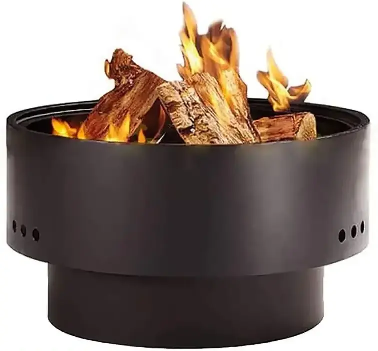 Direct Selling Wood burning bonfire Smokeless grill round brazier fire pit with bbq grill for outdoor garden