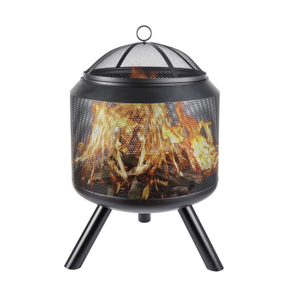 Genuine camping smokeless portable mini metal Iron Bucket wood burning cast iron outdoor fire pit for garden