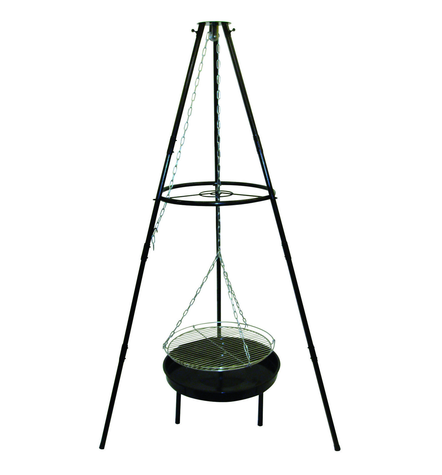 Factory Chain Hanging Style bbq grill Mini Portable Triangle Stand charcoal Camping bonfire fire pit For outdoor