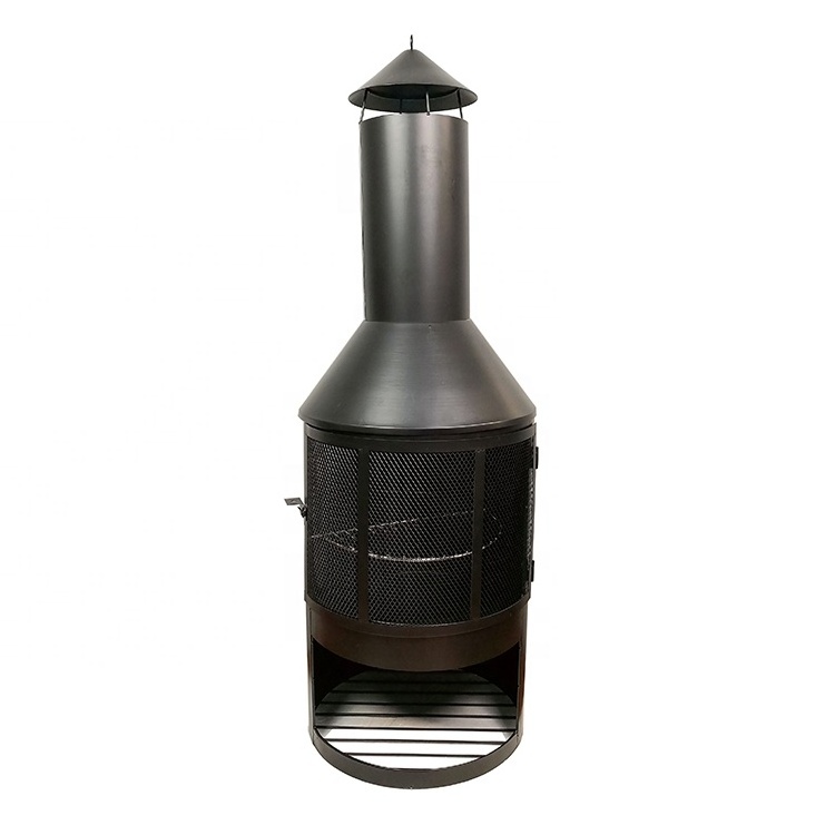 Wholesale Beer Bottle Chimney Backyard Metal Fire Pit Garden Weatherproof Fire Works Outdoor Fireplace Wood Burning Fire Pits