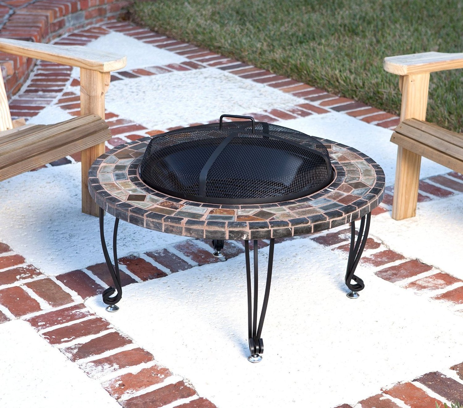 New Design wood burning Natural Stone concrete brazier with bbq grill outdoor garden fire pit for patio