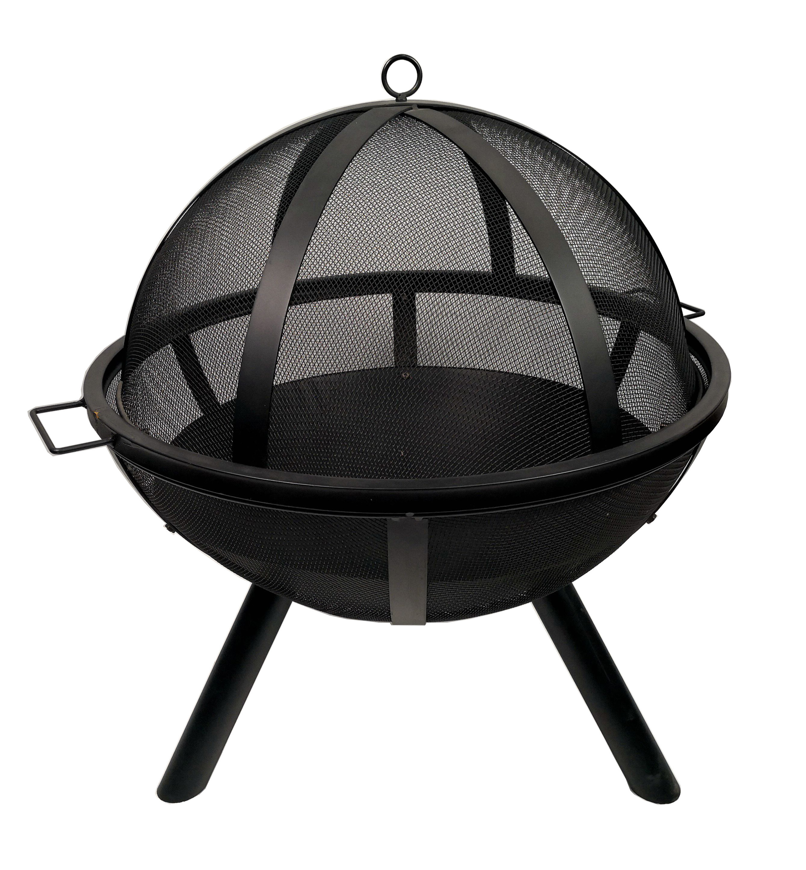 Good Quality 24 inch wood burning Ball Shaped cast iron smokeless metal fire pit for garden outdoor