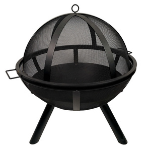 Good Quality 24 inch wood burning Ball Shaped cast iron smokeless metal fire pit for garden outdoor