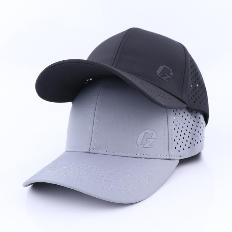 5 panel laser cut sports mesh running cap mesh hat polyester baseball cap